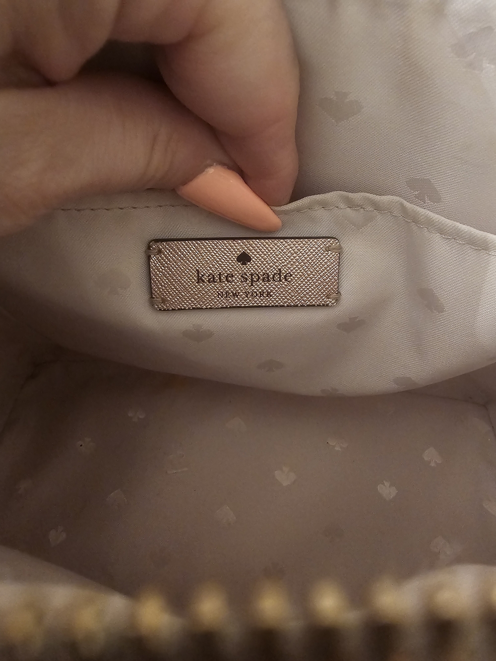 kate spade New York Glitter Tote Bag in Rose Gold - Picture 4 of 5